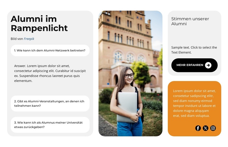 Alumni-Erfolge WordPress-Theme