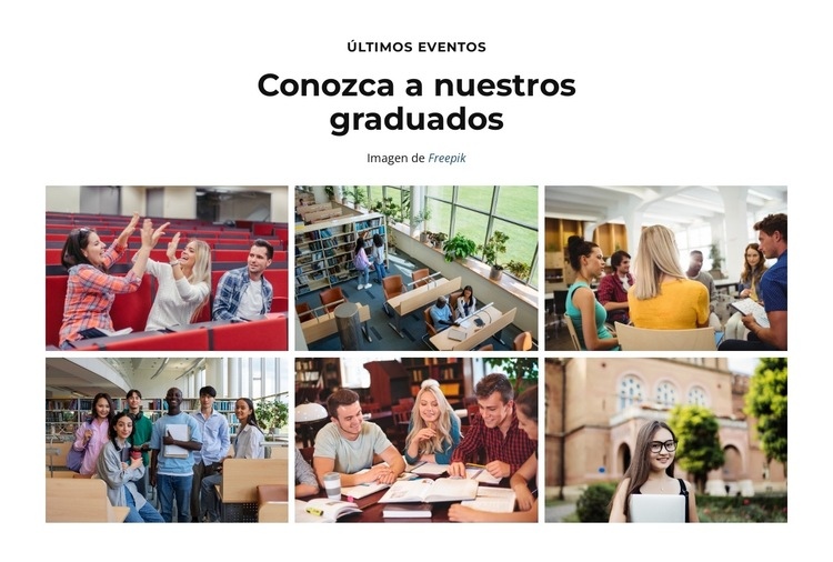 Exalumnos destacados Maqueta de sitio web