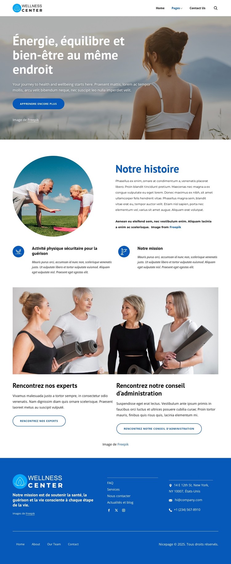 Centre de bien-être fitness et pilates Modèle CSS