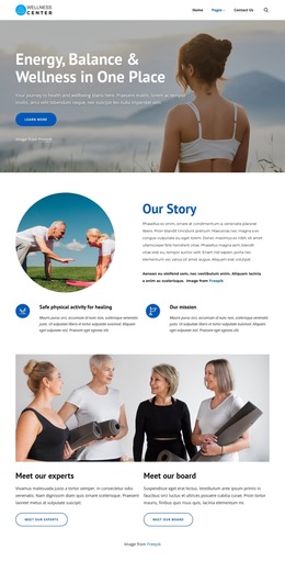 Fitness and pilates wellness center - HTML5 Template by Nicepage