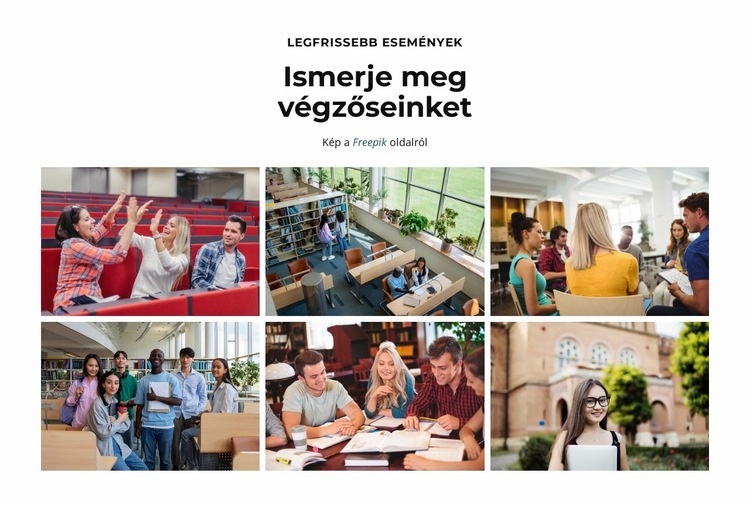 Öregdiákok reflektorfényben Weboldal sablon