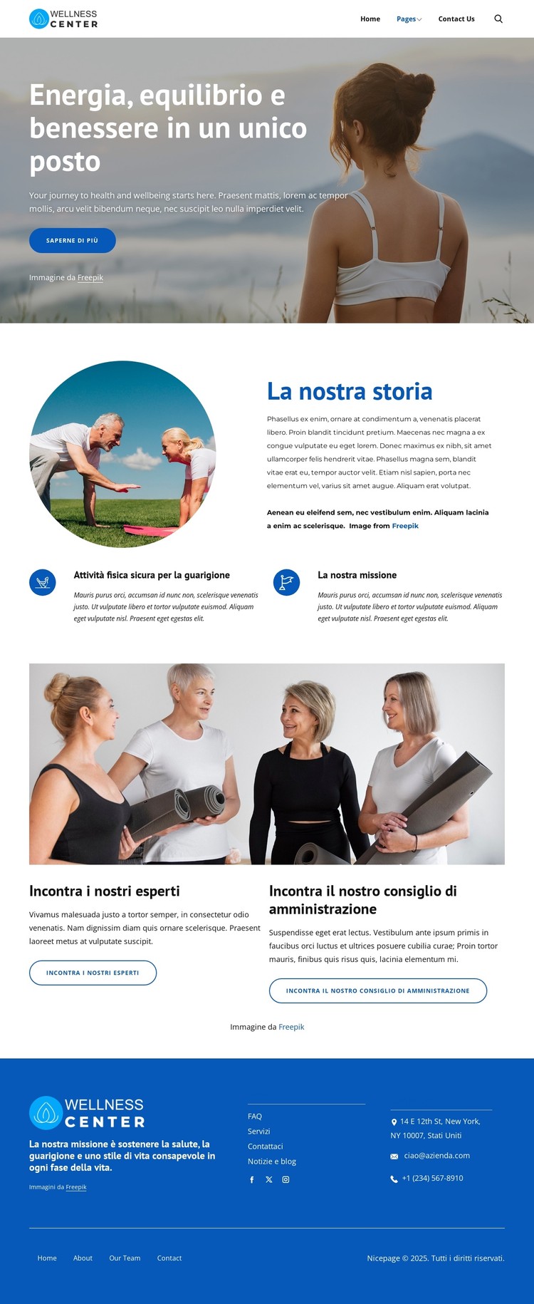 Centro benessere fitness e pilates Modello CSS