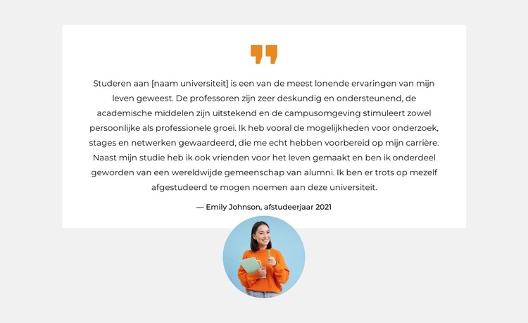 Maak kennis met onze afgestudeerden HTML-sjabloon