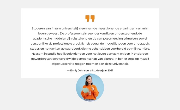Maak kennis met onze afgestudeerden WordPress-thema