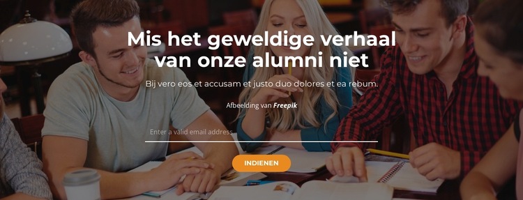 Onze trotse alumni Website sjabloon
