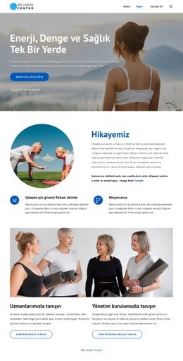 Fitness ve pilates sağlıklı yaşam merkezi Tek Sayfa Şablonları
