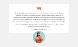 Mezunlarımızla Tanışın Web Sitesi Şablonu