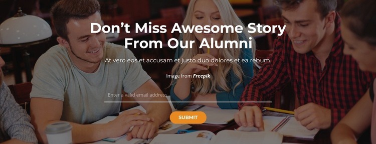 Our Proud Alumni Web Page Design