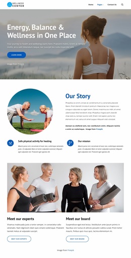 Fitness and pilates wellness center Website Designs