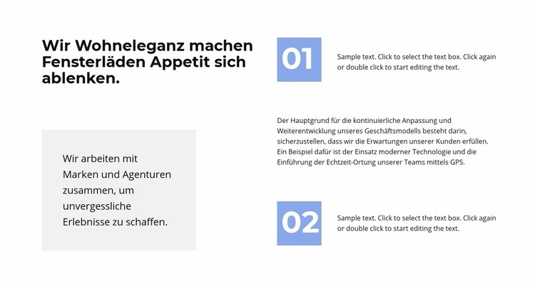 Zwei Punkte in Arbeit HTML Website Builder