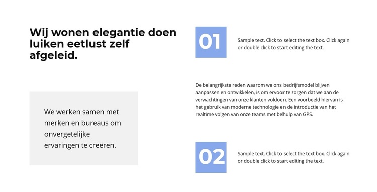 Twee punten in het werk WordPress-thema