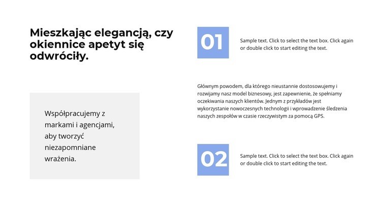 Dwa punkty w pracy Szablon HTML5