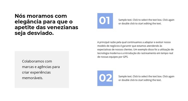 Dois pontos de trabalho Modelo HTML5