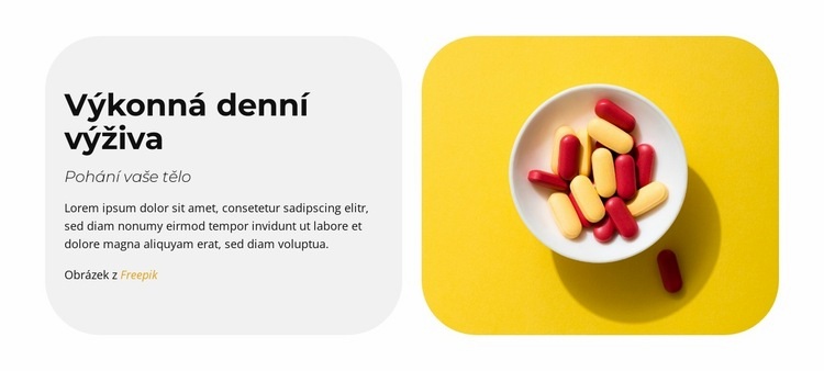 Přírodní doplňky stravy Šablona HTML
