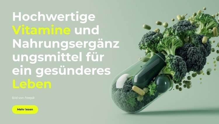 Unterstützen Sie Ihren Körper HTML5-Vorlage