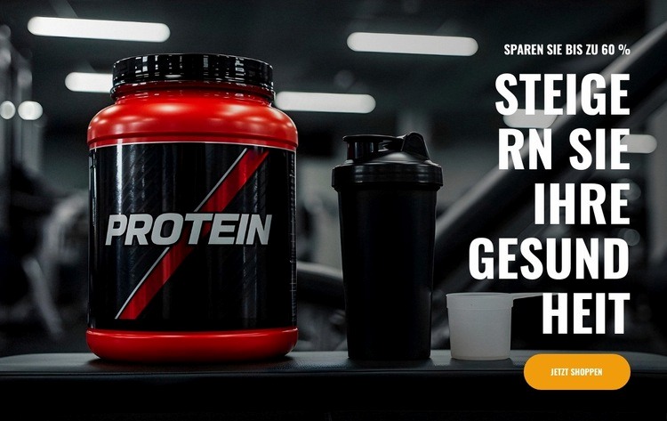 Leistungsstarke tägliche Ernährung Landing Page