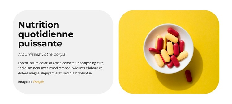 Suppléments naturels Modèle HTML