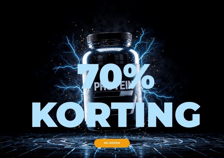 Energie, focus en kracht Website ontwerp