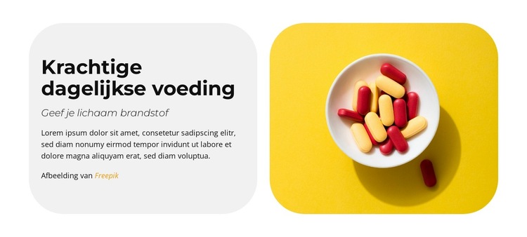 Natuurlijke supplementen Website sjabloon