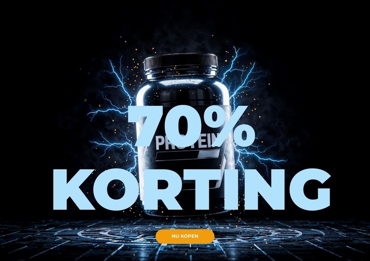 Energie, focus en kracht Website sjabloon