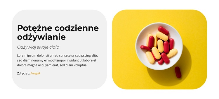 Naturalne suplementy Motyw WordPress