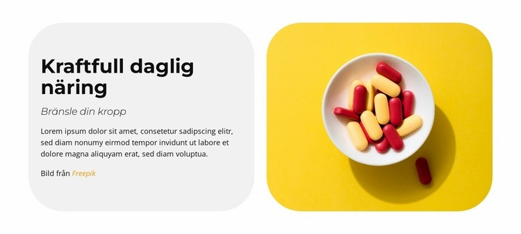 Naturliga kosttillskott Webbplats mall