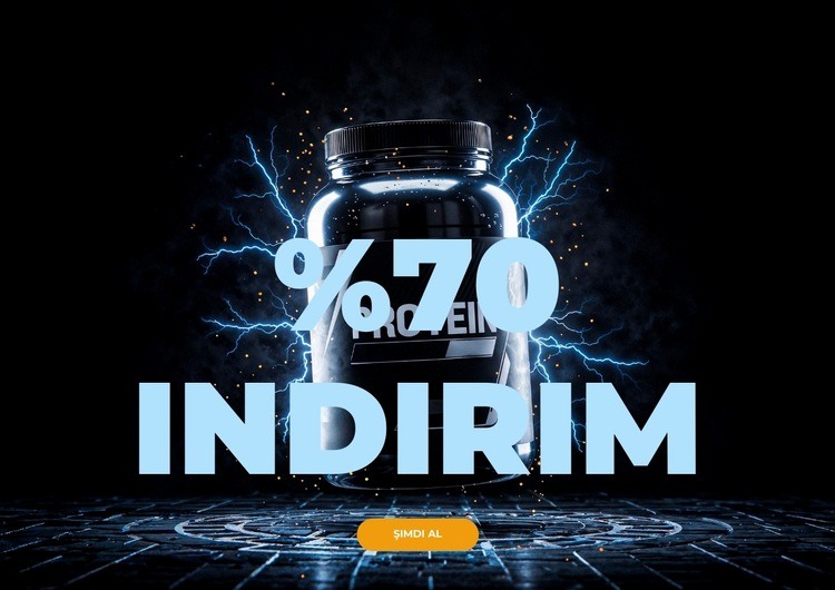 Enerji, Odaklanma ve Güç Bir Sayfa Şablonu