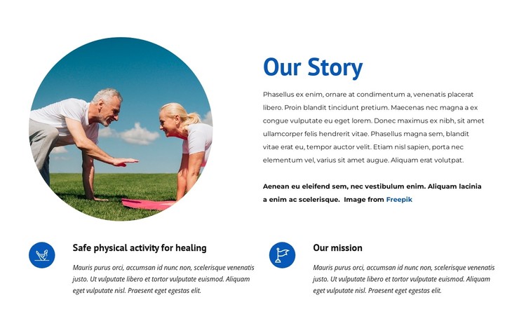 Wellness center story CSS Template
