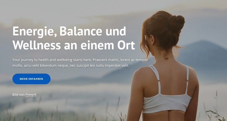 Energie, Balance und Wellness CSS-Vorlage