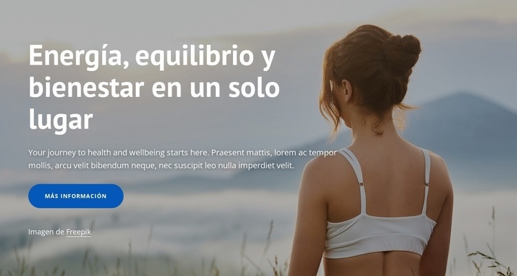 Energía, equilibrio y bienestar Plantilla HTML5