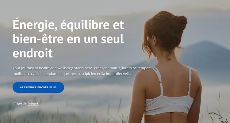 Énergie, équilibre et bien-être Modèle CSS
