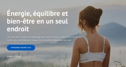 Énergie, Équilibre Et Bien-Être Modèle HTML