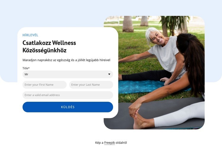 Csatlakozz a wellness közösséghez Sablon