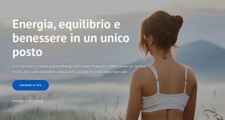 Energia, equilibrio e benessere Modello HTML5