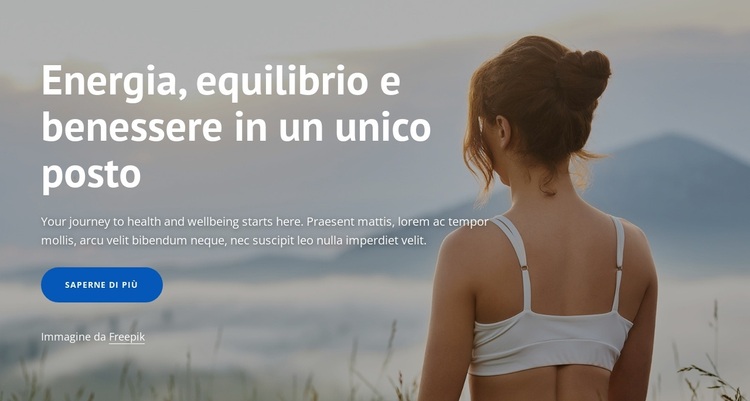 Energia, equilibrio e benessere Tema WordPress