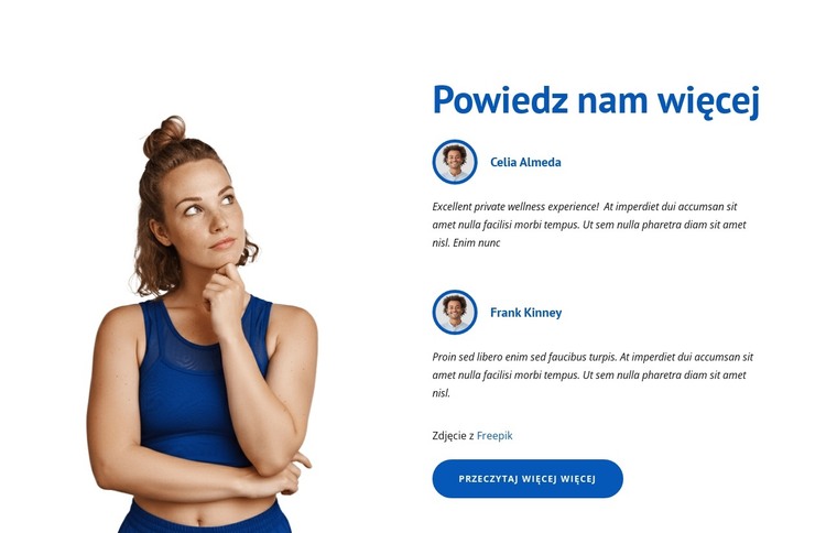 Opinie klubów sportowych Szablon HTML