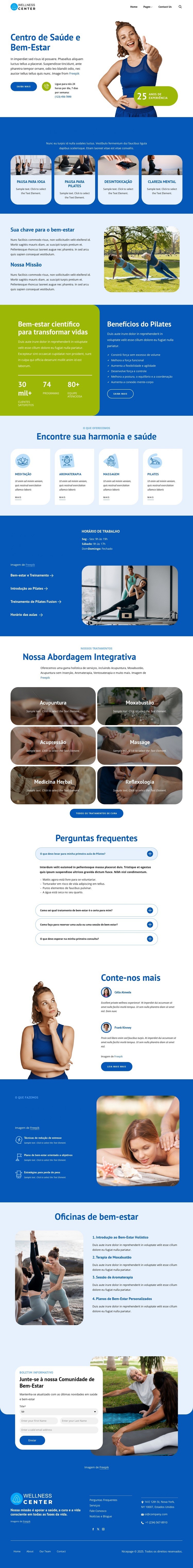 O bem-estar começa aqui Modelo