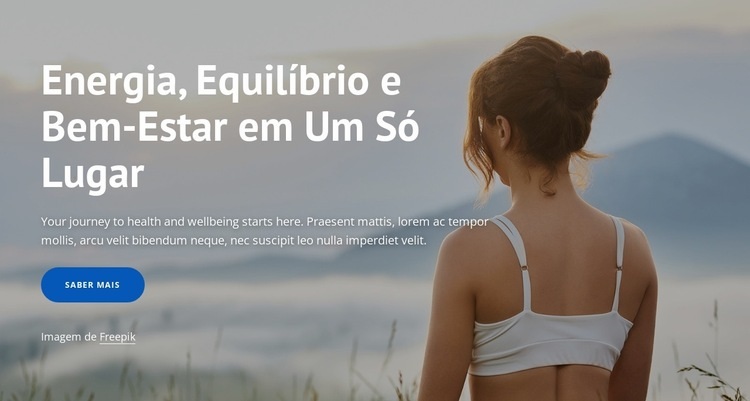 Energia, equilíbrio e bem-estar Landing Page