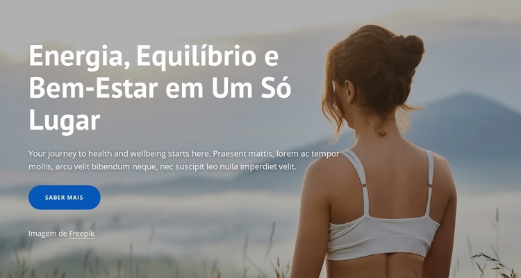Energia, equilíbrio e bem-estar Tema WordPress