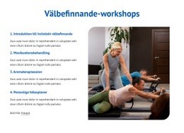 Välbefinnande-Workshops Webbplats Mall