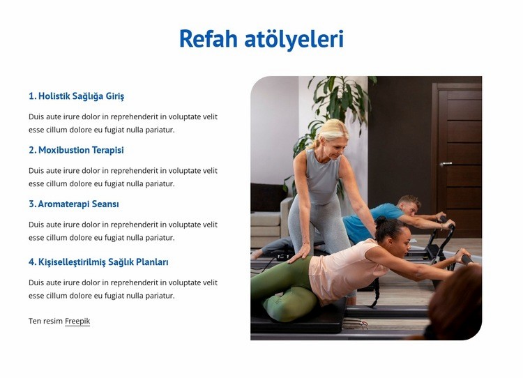 Refah atölyeleri Şablon