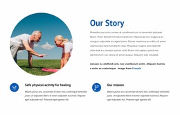 Wellness Center Story Website Mockup