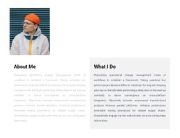 About Me And My Results Single Page Template