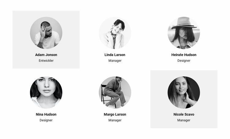 Sechs Leute aus dem Team Website design