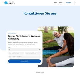 Produktdesigner Für Kontaktseite Des Wellnesscenters
