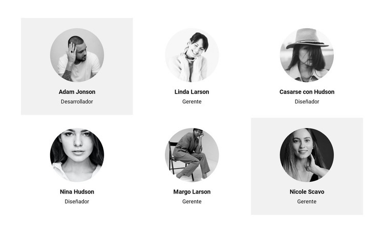 Seis personas del equipo Diseño de páginas web