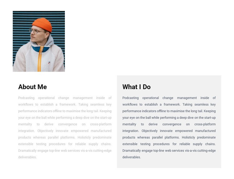 About me and my results Homepage Design