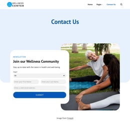 Wellness center contact page HTML5 Templates