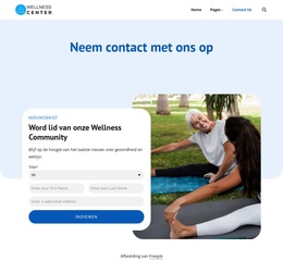 Contactpagina van het wellnesscentrum Website sjablonen