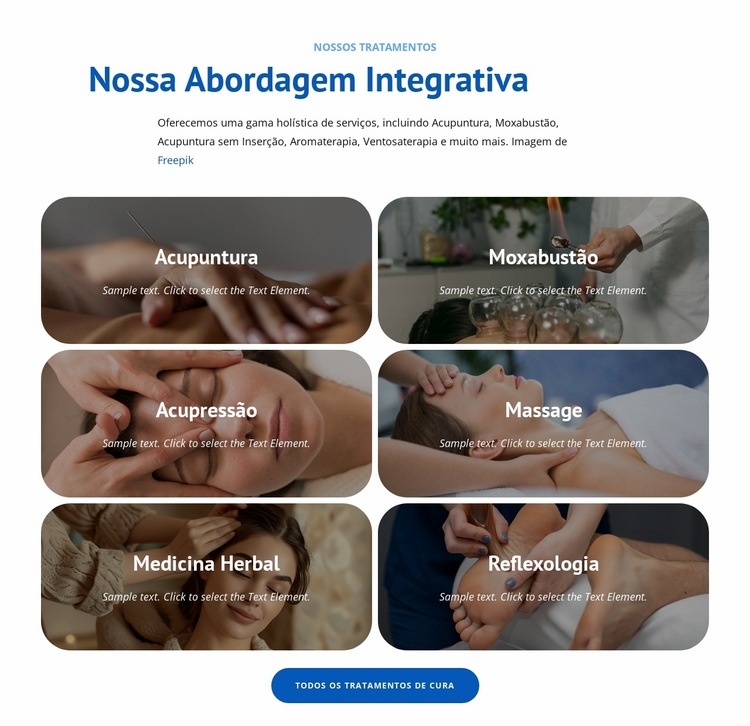 Terapias de cura holística Design do site